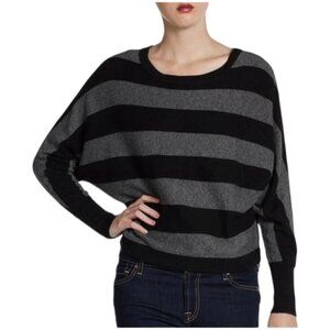 BCBG Camille Striped Cropped Sweater